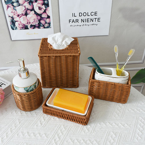 Handcrafted Woven Storage Basket with Open Top Bowlift