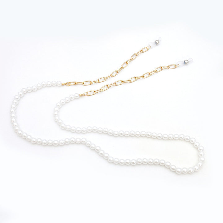 Pearl jewelry chain with golden link chain Bowlift