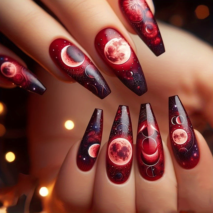 Celestial Themed Nail Art Design Bowlift