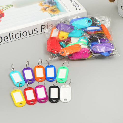 Unisex label tags with key ring and writable field Bowlift