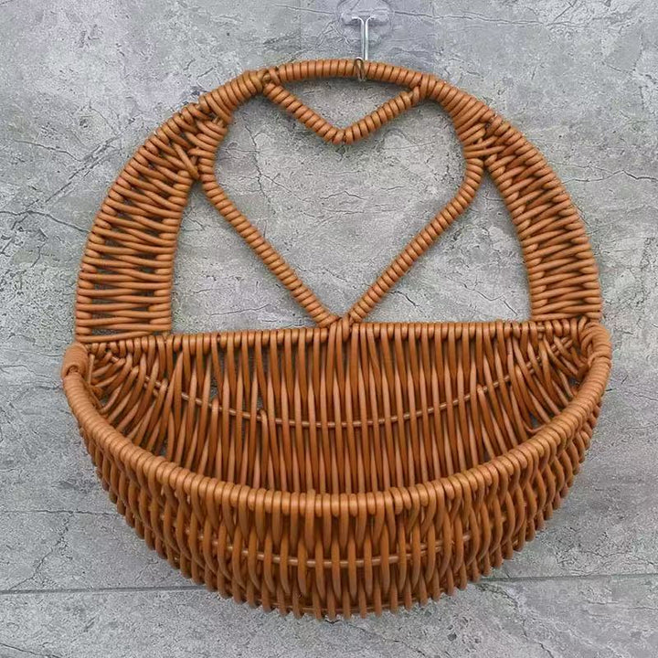 Heart-Shaped Woven Storage Basket Bowlift
