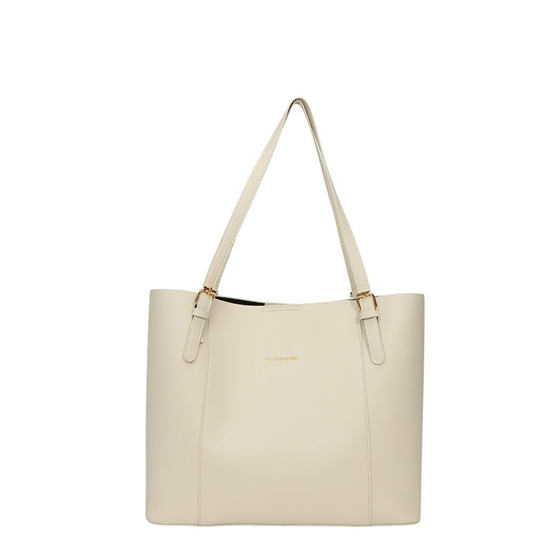 Sleek Minimalist Leather Tote Bag Bowlift
