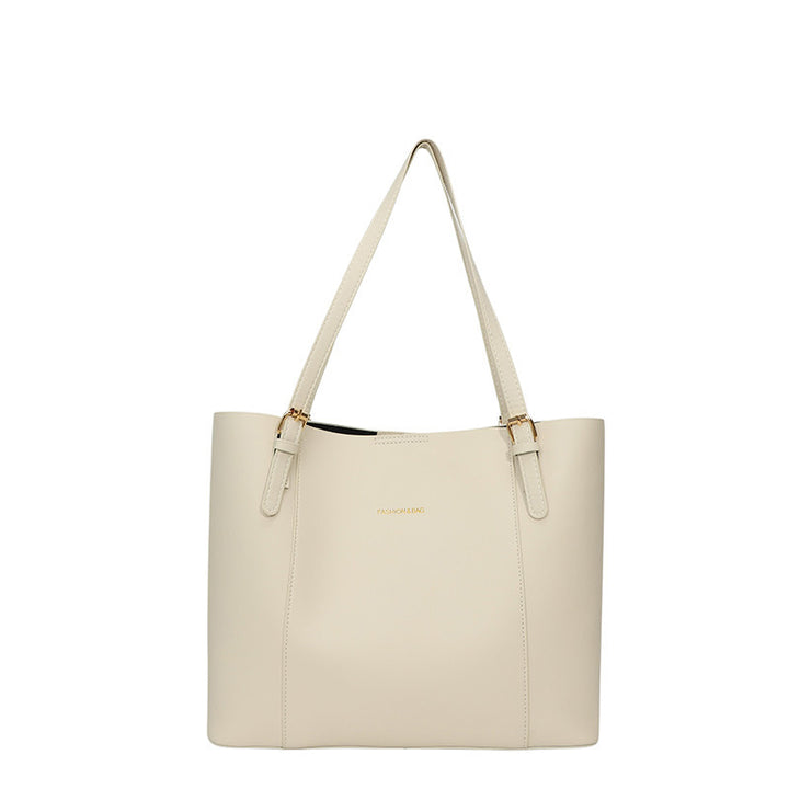 Sleek Minimalist Leather Tote Bag Bowlift