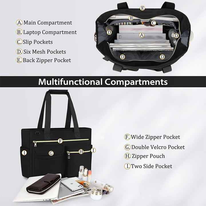 Practical Laptop Bag with Versatile Compartments Bowlift
