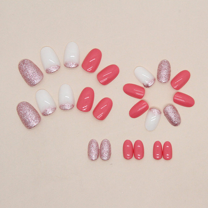 Glittering Press-On Nail Art Set Bowlift
