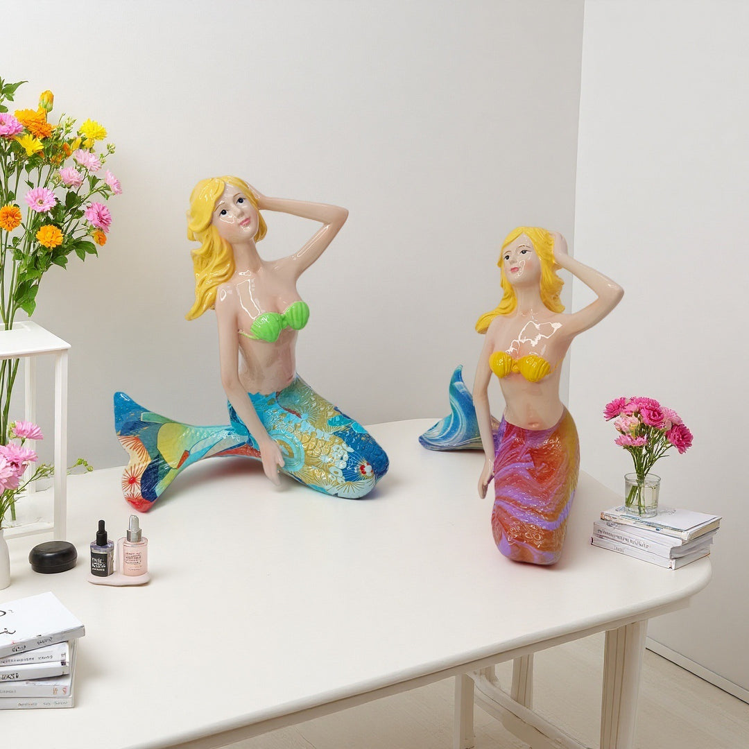 Decorative Mermaid Figurine Bowlift