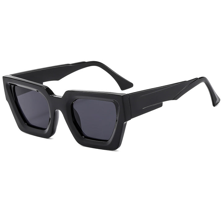Ladies stylish square sunglasses in modern design with refined plastic frame Bowlift