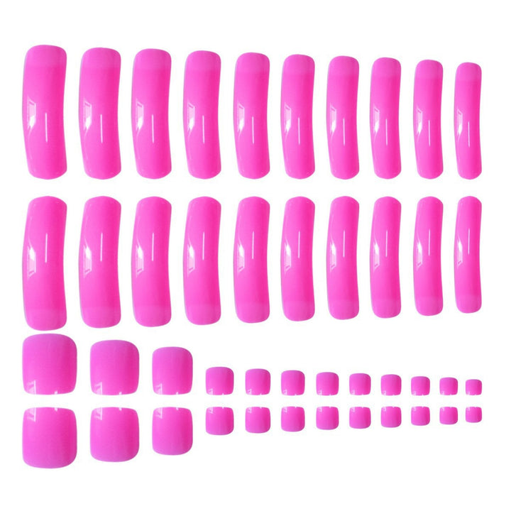 Long Glossy Press-On Nail Extensions Bowlift