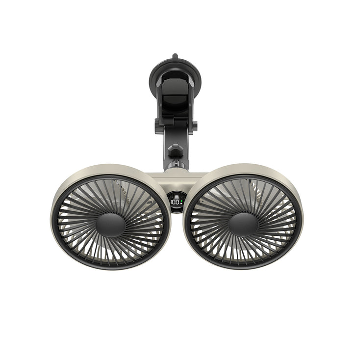 Unisex Dual-Blade Wall-Mounted Cooling Fan with Smart Temperature Display Bowlift