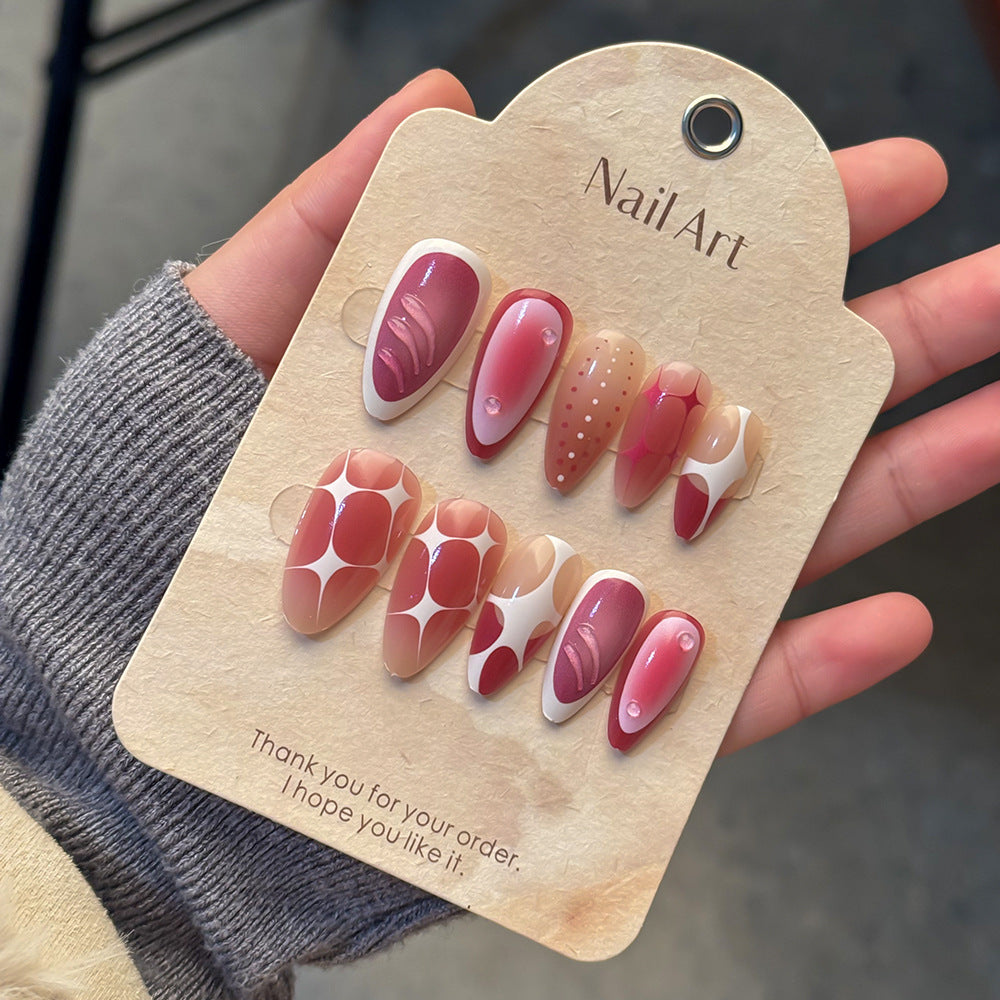 Elegant Artistic Press-On Nail Set Bowlift 1787294328