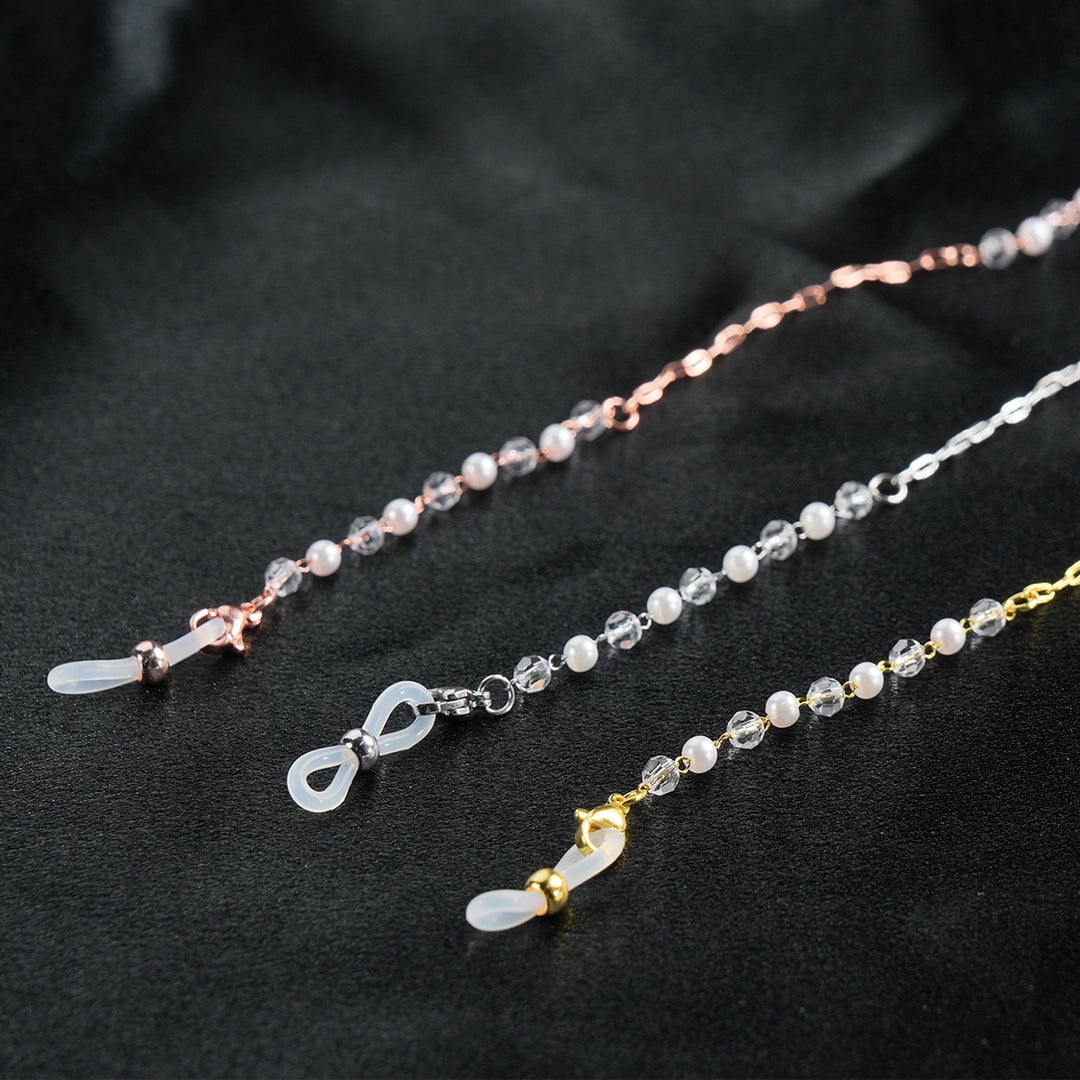 Elegant Beaded Chain Eyewear Holder Bowlift