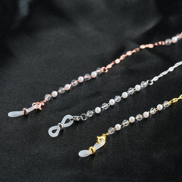 Elegant Pearl-Accented Eyewear Chain Bowlift