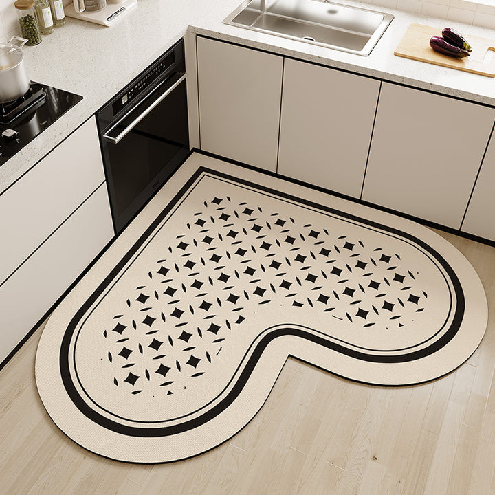 Heart-Shaped Kitchen Comfort Mat