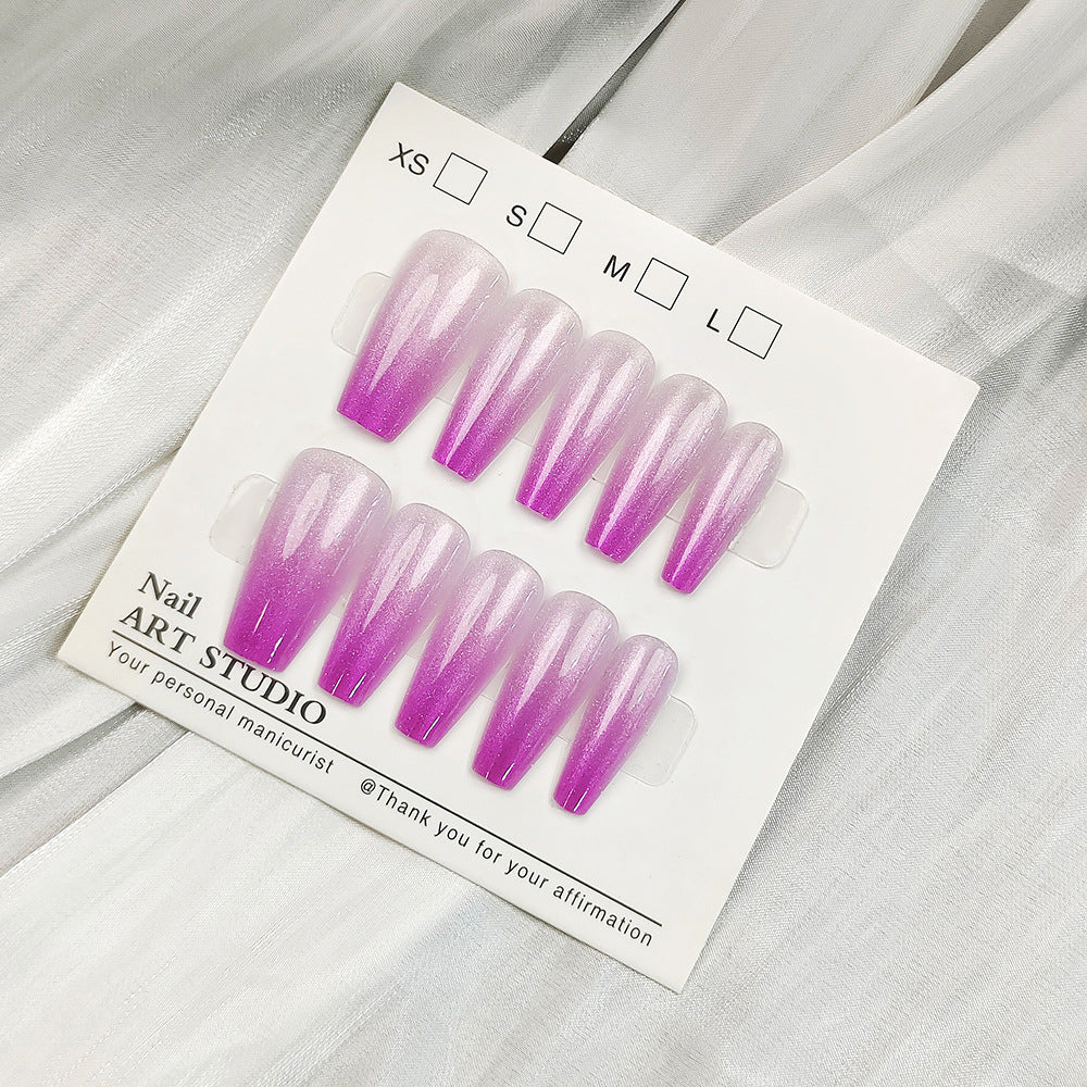 Artificial nails with Elegant Ombre Design Bowlift