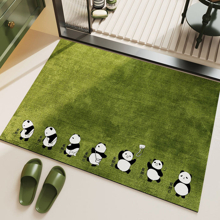 Panda-Themed Decorative Floor Mat