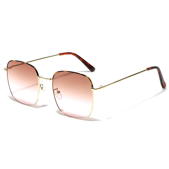 Women's fashionable square sunglasses with elegant metal frame Bowlift