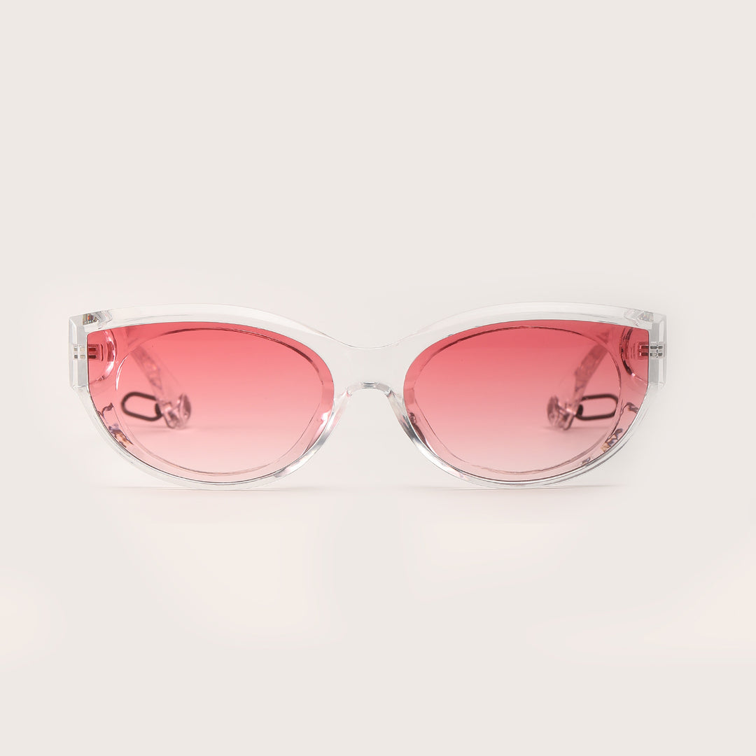 Women's fashionable sunglasses with transparent frame and UV protection Bowlift