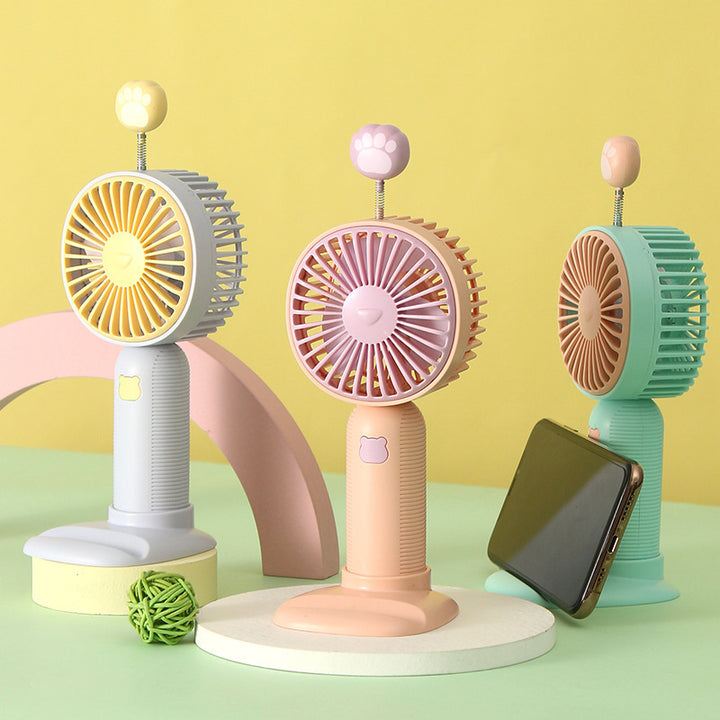 Women's Portable Hand Fan in Playful Snail Design Bowlift