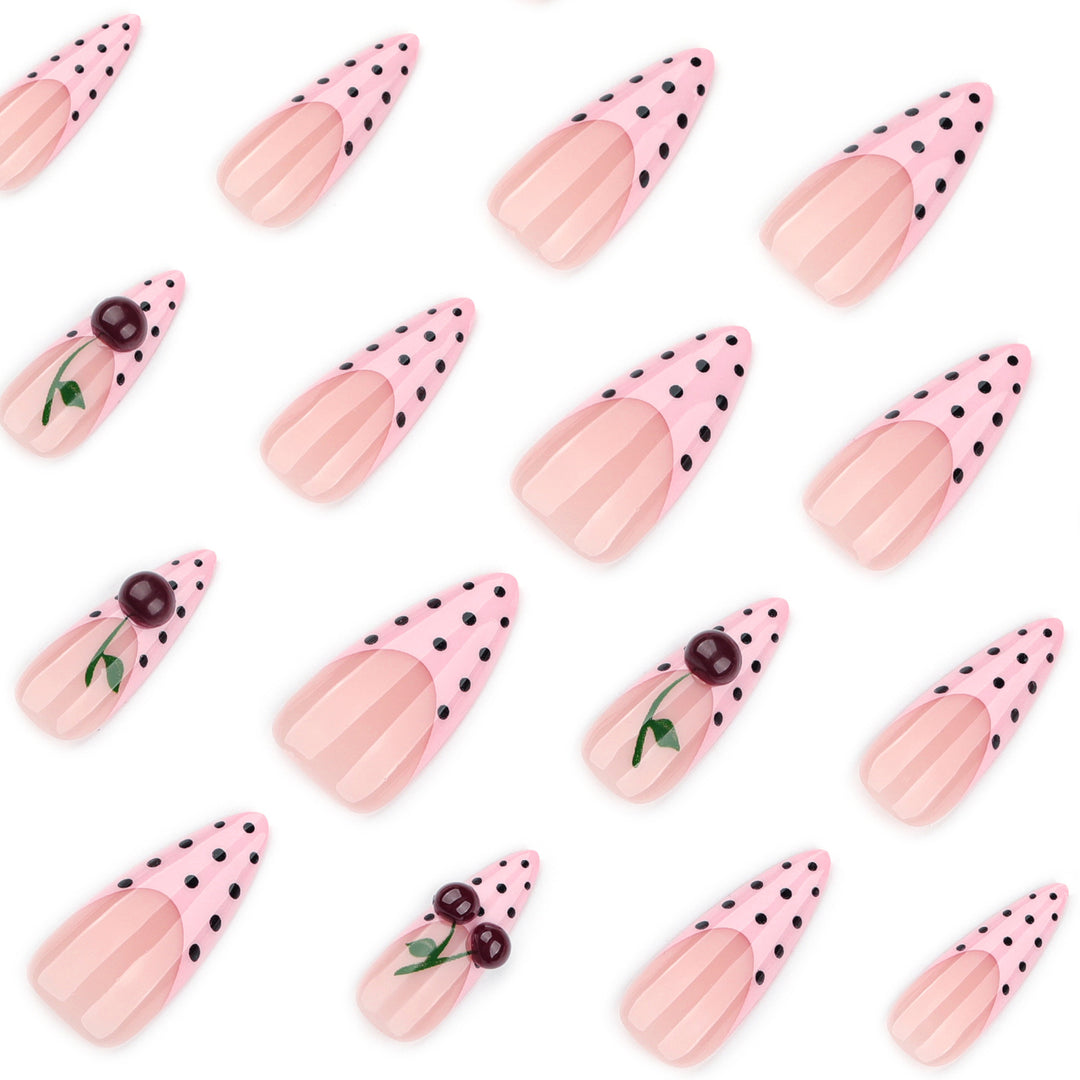 Artificial nail art in cheerful cherry design Bowlift