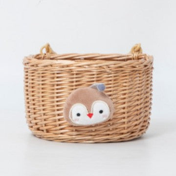 Handwoven willow basket with animal motif Bowlift