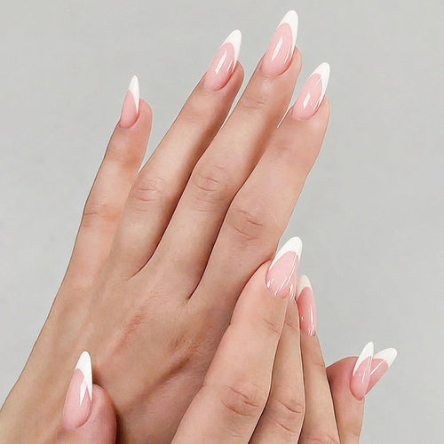 Acrylic nail set with luxurious color gradient and elegant lace accent Bowlift