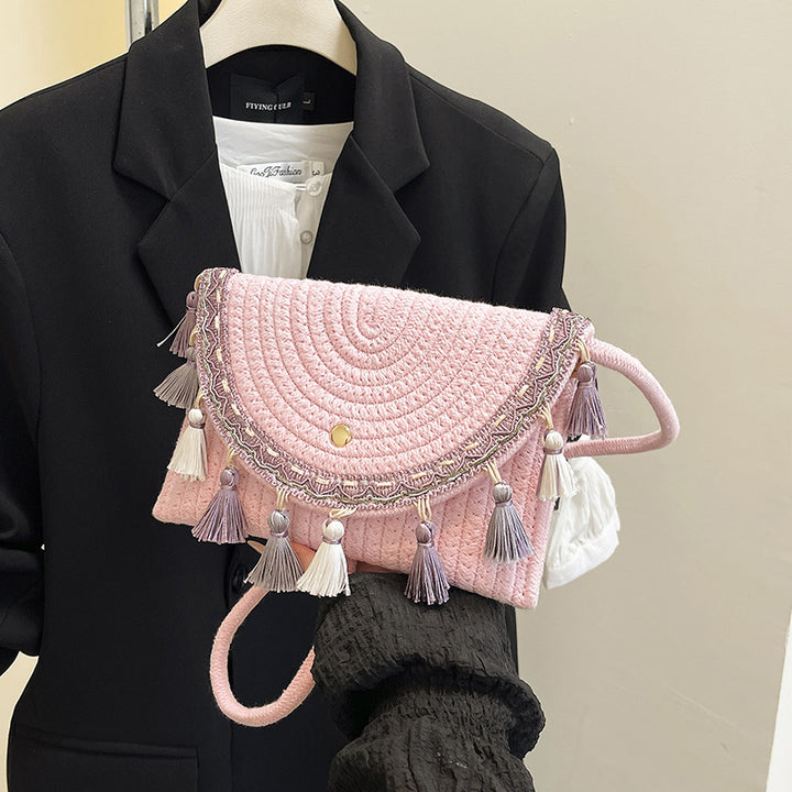 Bohemian Woven Clutch Bag Bowlift
