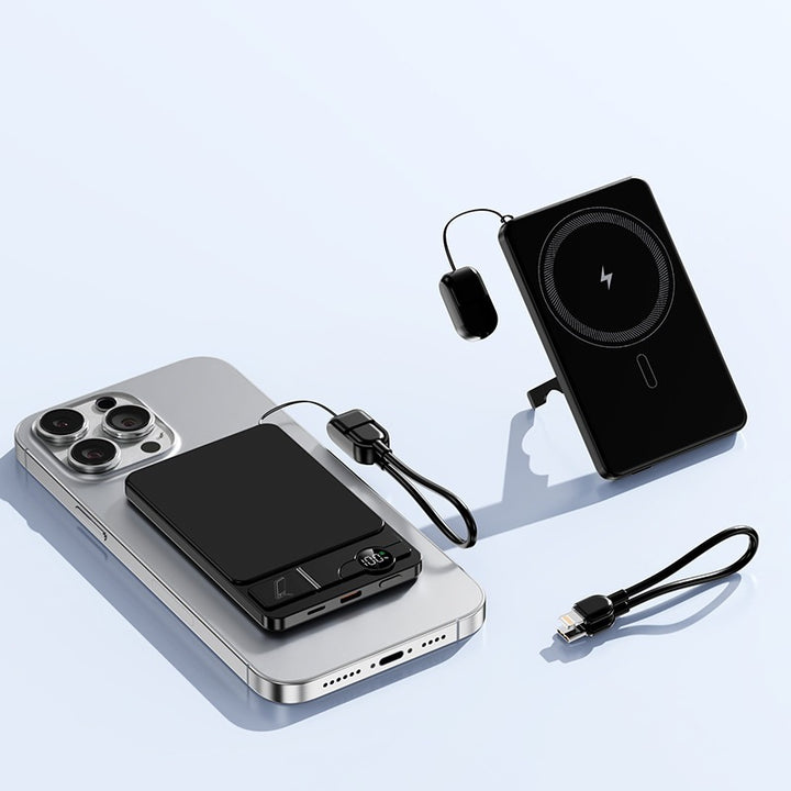 Portable power bank with integrated wireless charging technology and dual fast charging function Bowlift
