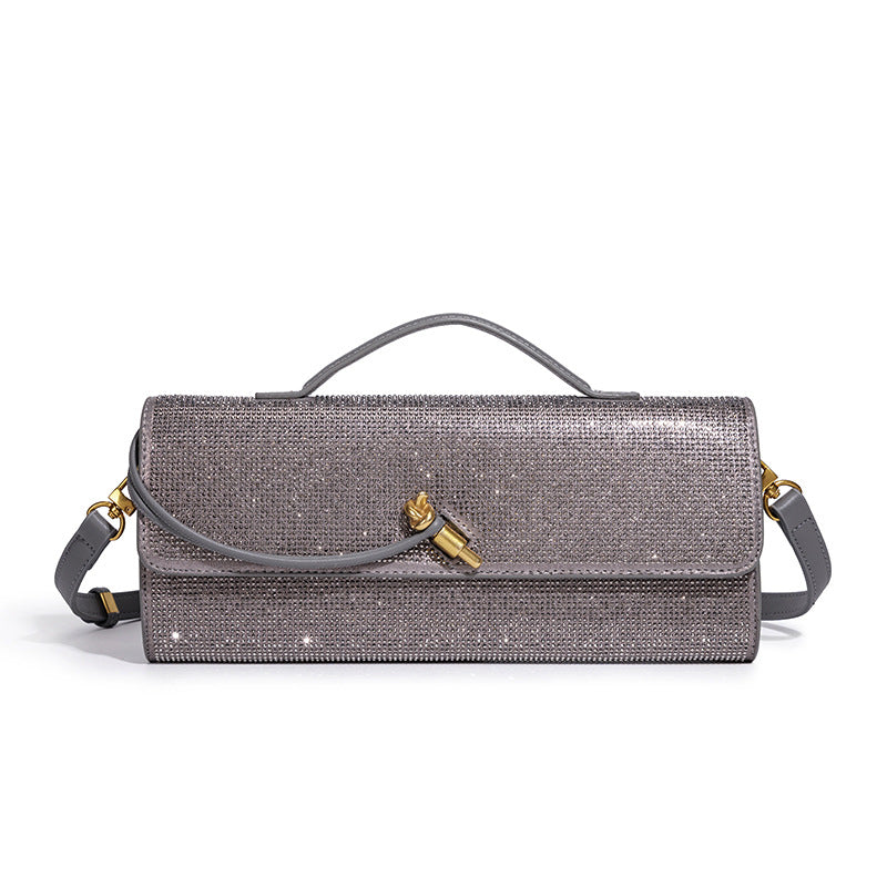 Elegant Rhinestone-Embellished Evening Clutch Bowlift