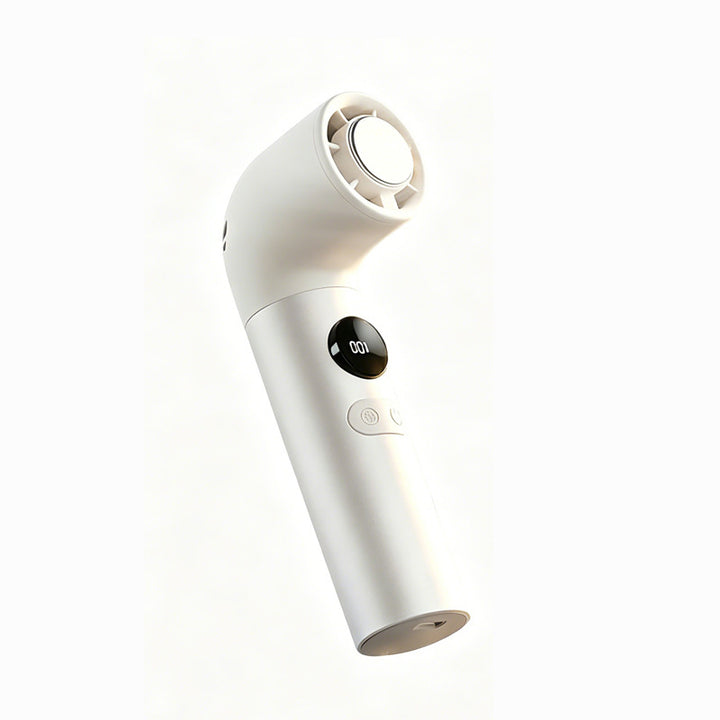 Women's portable handheld fan with digital display Bowlift