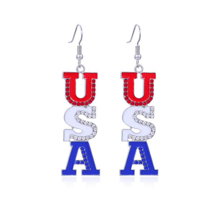 Women's long multi-layer star drop earrings with crystal embellishments and rhodium-plated alloy Bowlift