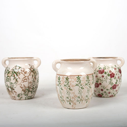 Flower decoration vessel with playful pattern Bowlift