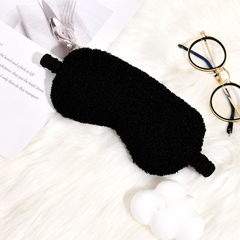 Women's cuddly thermo sleep mask made of teddy fleece with adjustable satin band Bowlift