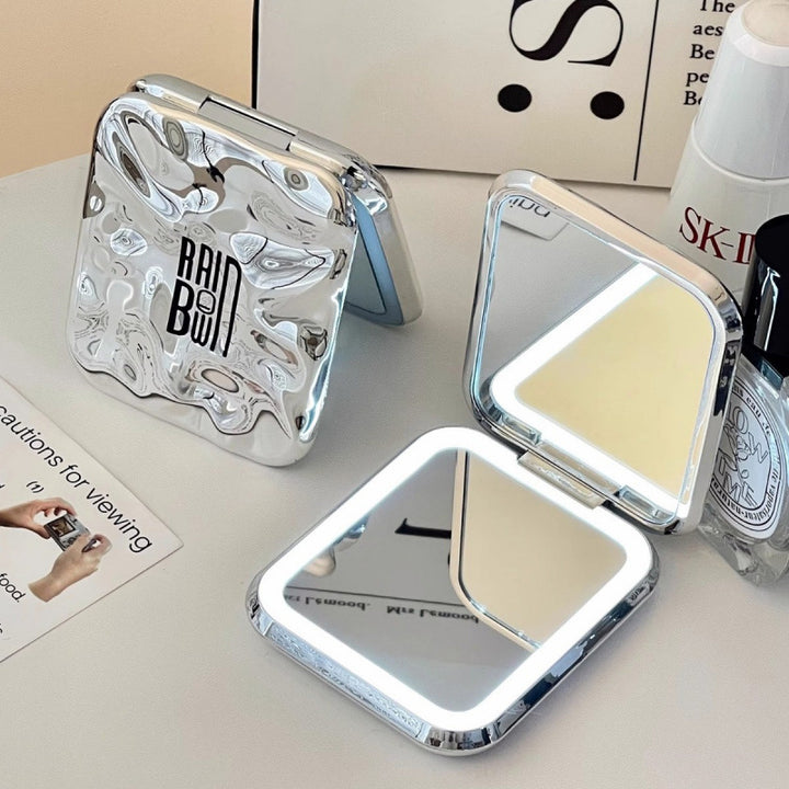 Rechargeable LED Folding Travel Vanity Mirror Bowlift