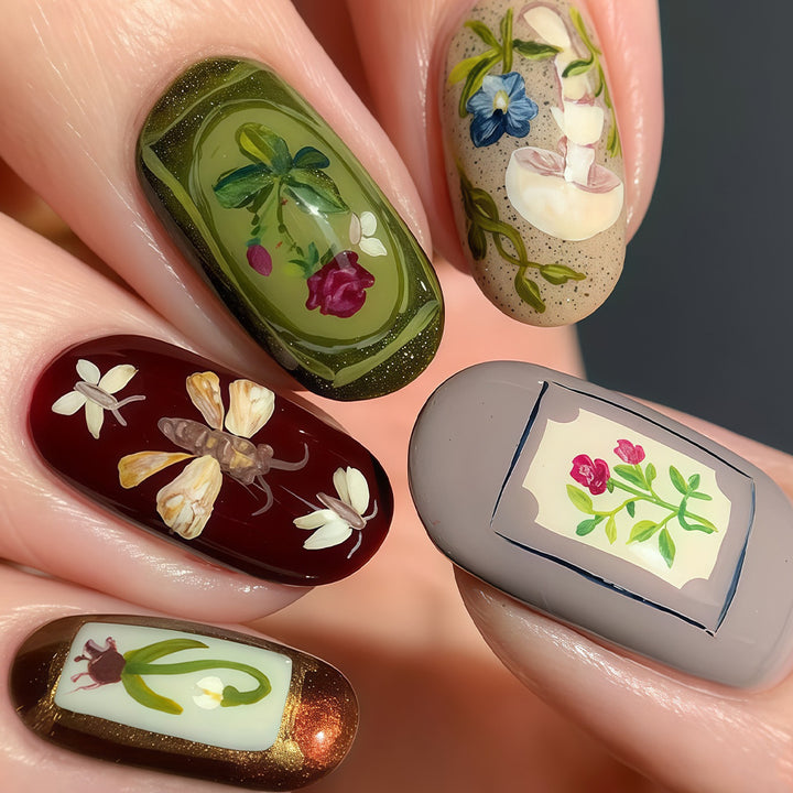 Seasonal Themed Press-On Nail Art Set Bowlift