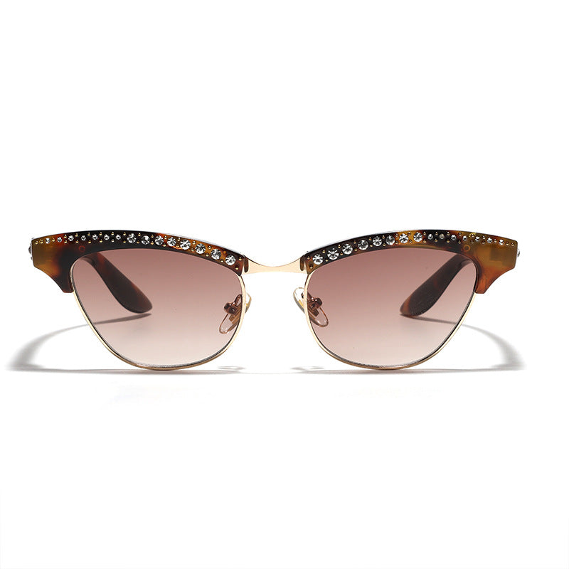 Women's Cat Eye Glasses with Elegant Glitter Details Bowlift