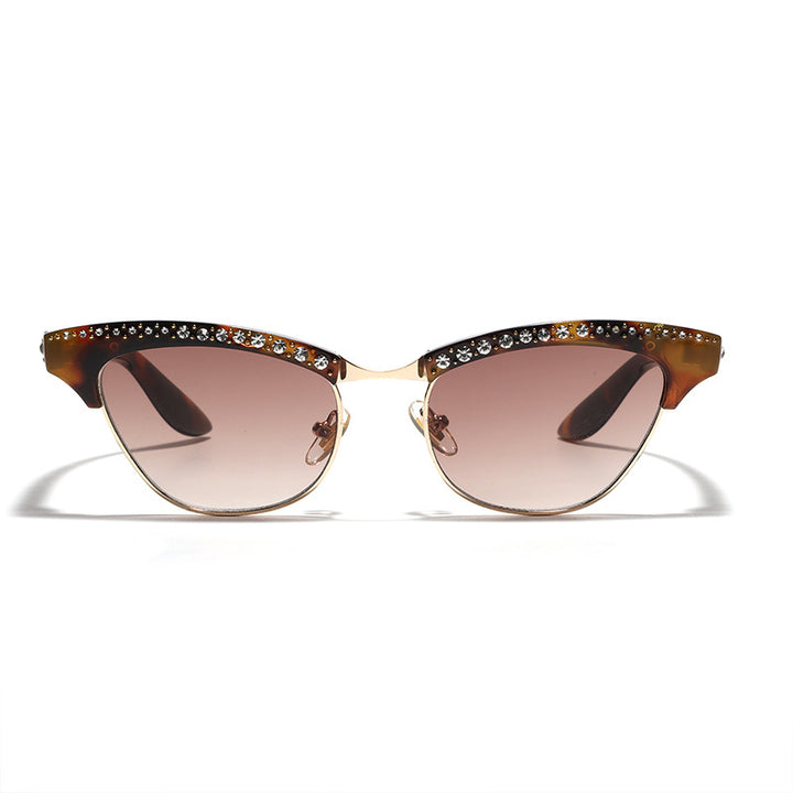 Women's Cat Eye Glasses with Elegant Glitter Details Bowlift