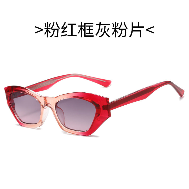 Ladies Cat-Eye Sunglasses with Modern Transparent Accents Bowlift