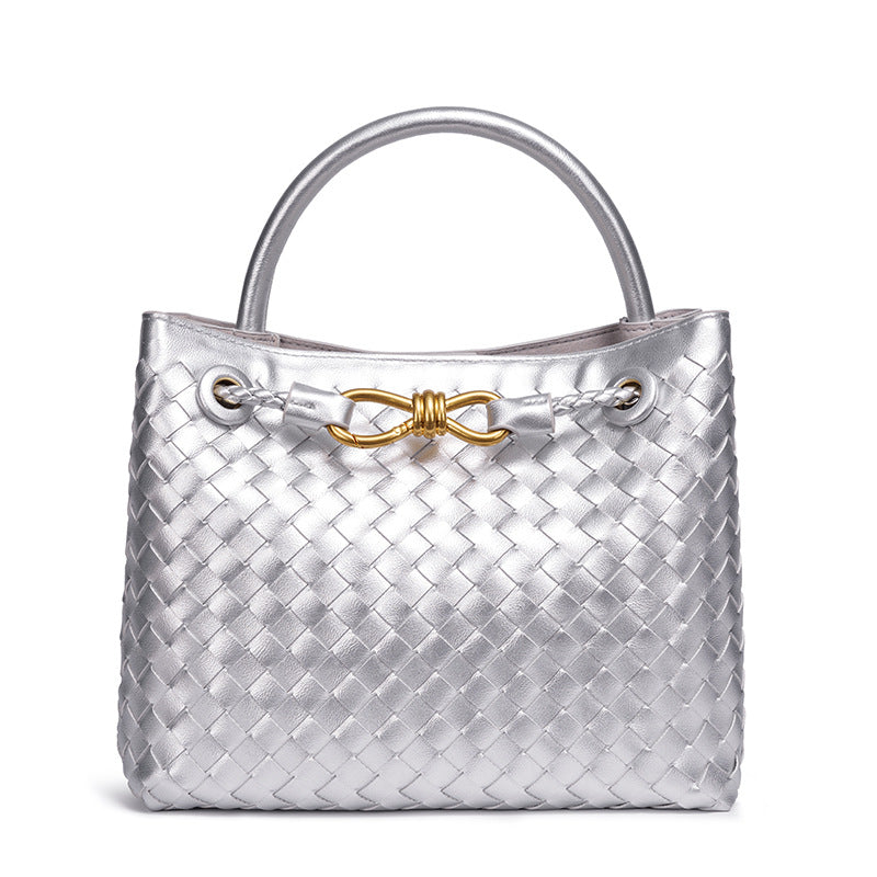 Elegant Braided Leather Tote Bowlift