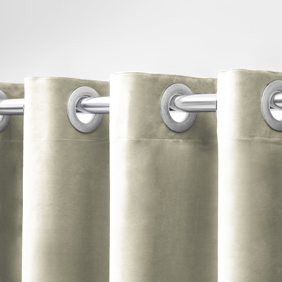 Velvet Grommet Top Curtain Bowlift