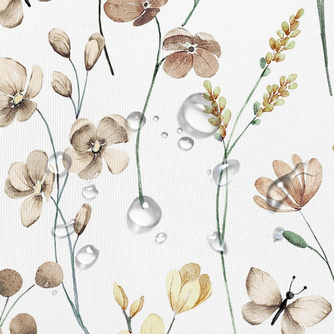 Floral Print Shower Curtain Bowlift
