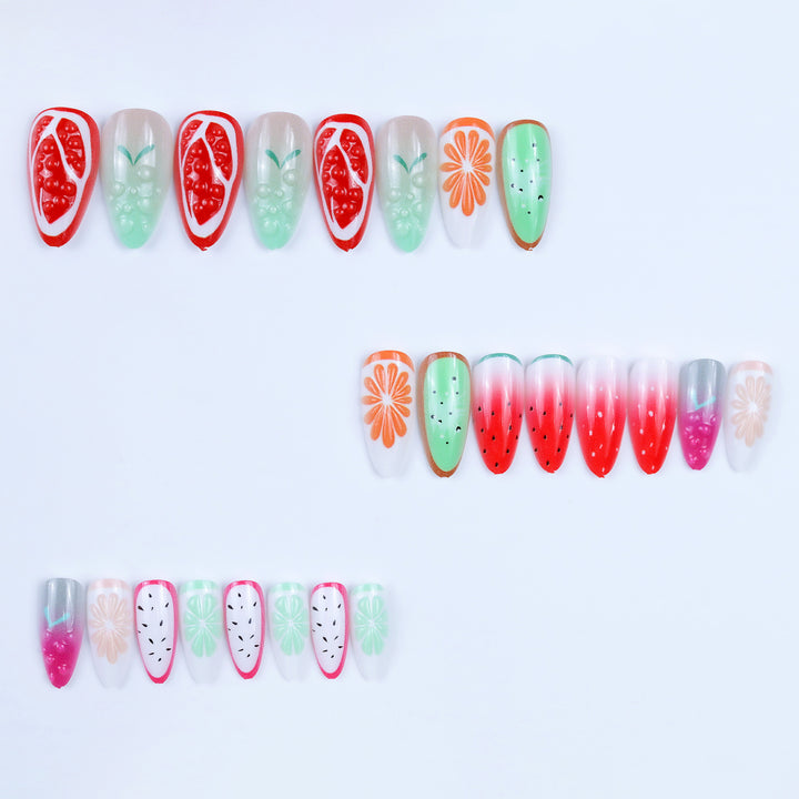 Creative art nails in fruit motif design Bowlift