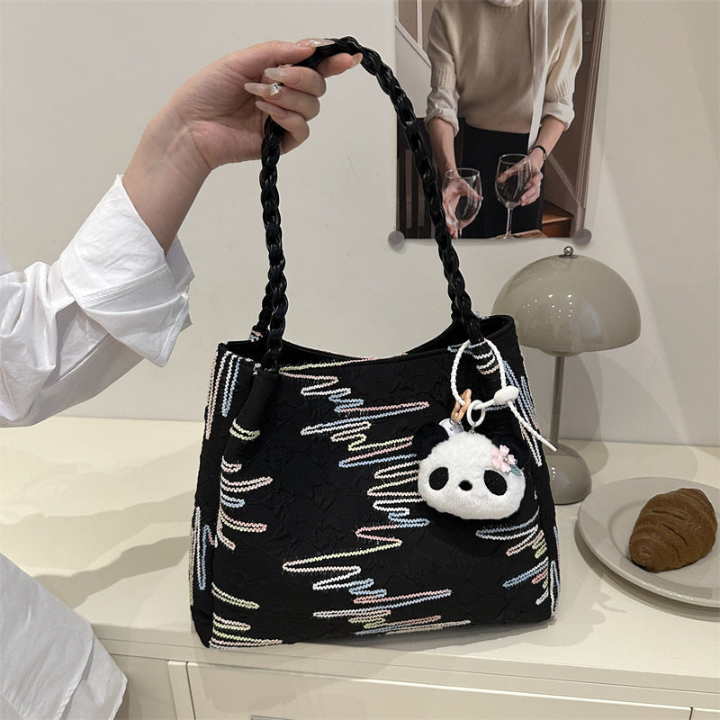 Quilted Decorative Shoulder Bag Bowlift