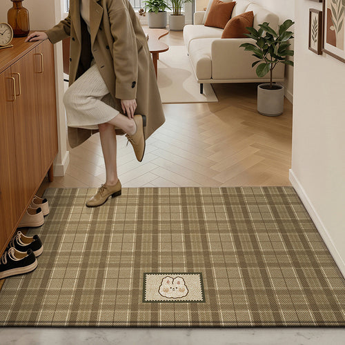 Striped Textured Welcome Mat Bowlift