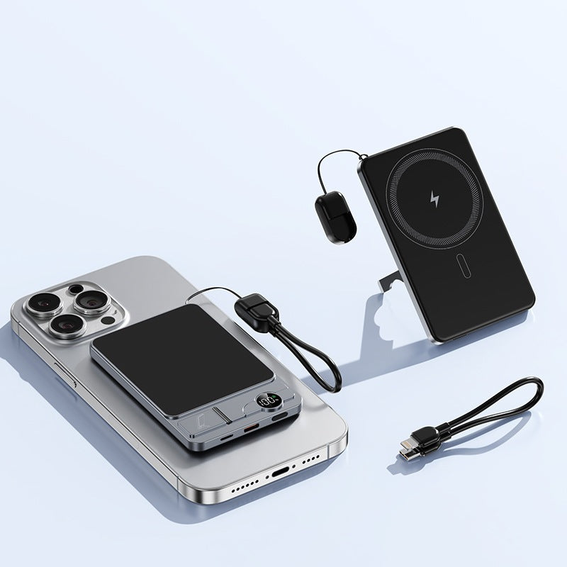 Portable power bank with integrated wireless charging technology and dual fast charging function Bowlift