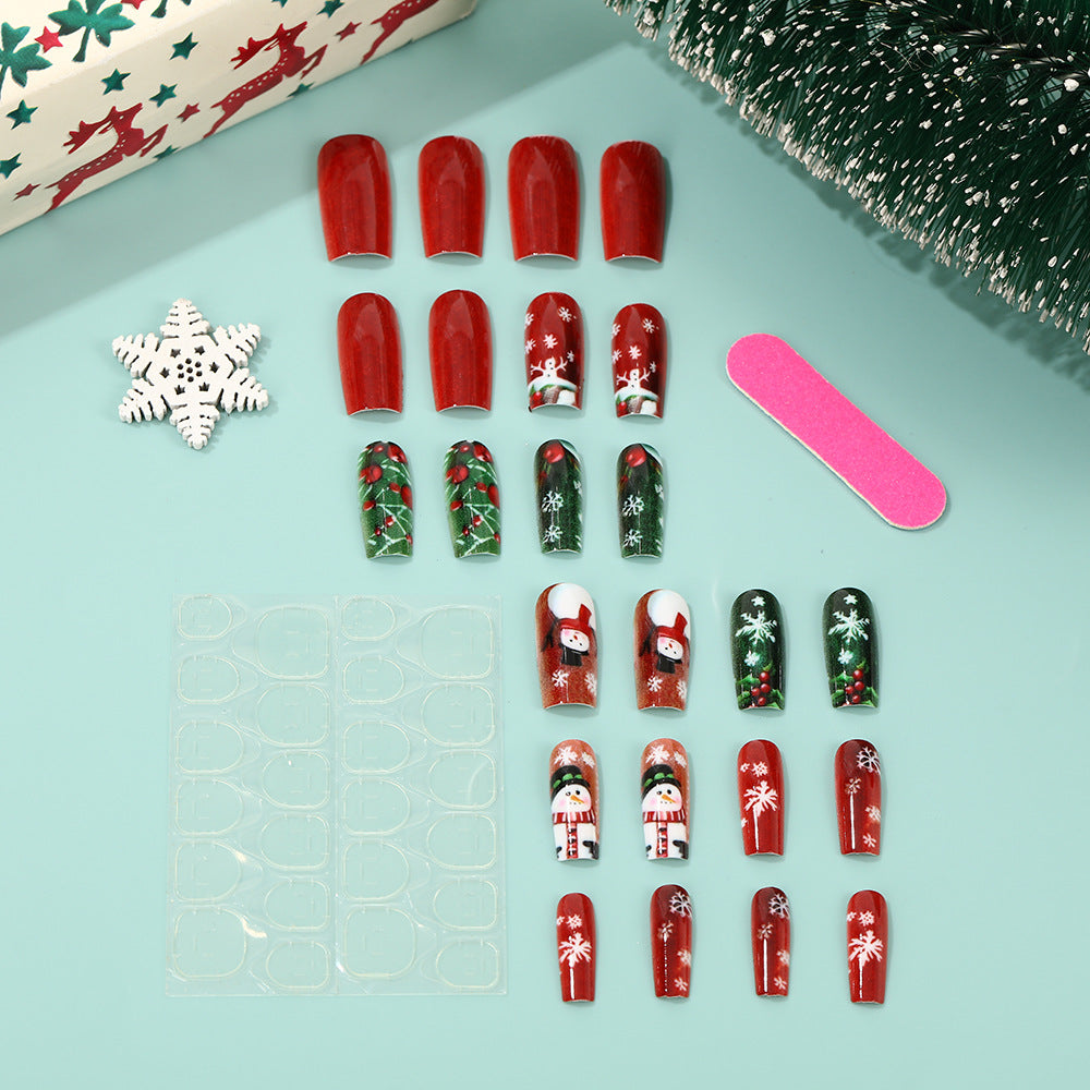 Festive artificial nails with Christmas motifs Bowlift