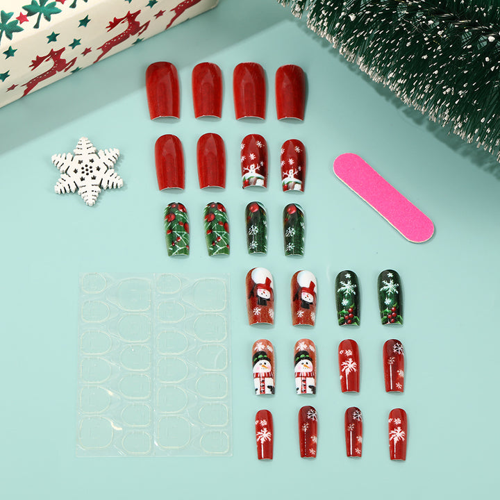 Festive artificial nails with Christmas motifs Bowlift