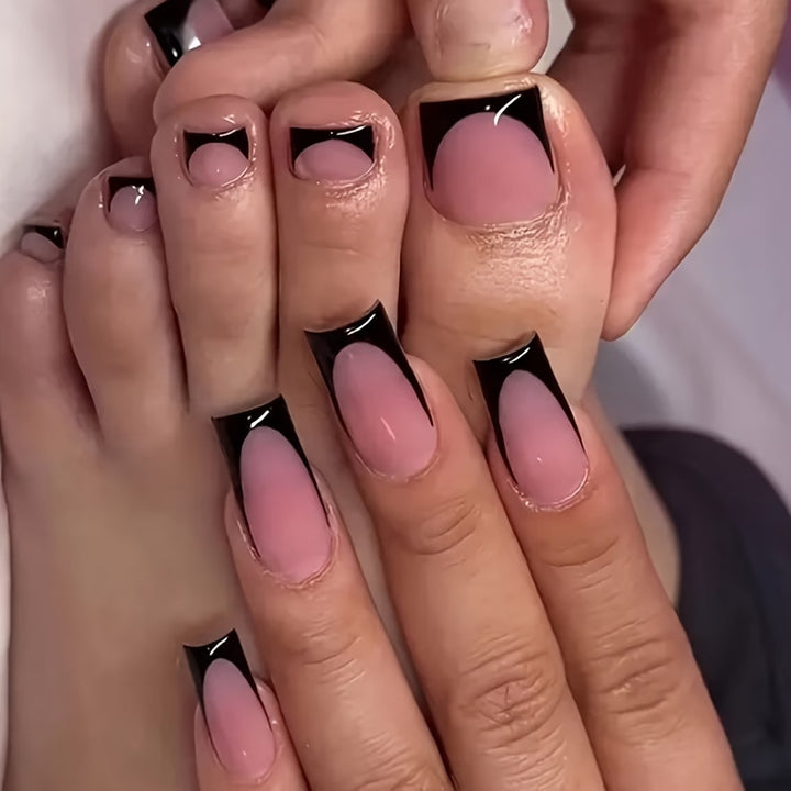 Stylish Press-On Nail Art Set Bowlift