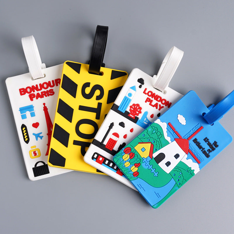 Unisex luggage tag with unique London design Bowlift