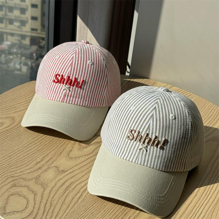 Women's Casual Striped Graphic Cap Bowlift