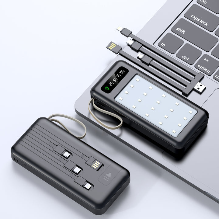 Portable power bank with multifunctional USB-C charging cable Bowlift